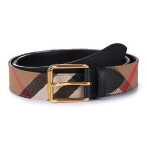 Burberry Men’s Black Fabric Belt